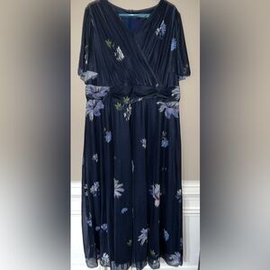 SHEIN Curve Modelyn Plus Size Spring/Summer Floral Print Midi Dress-4XL